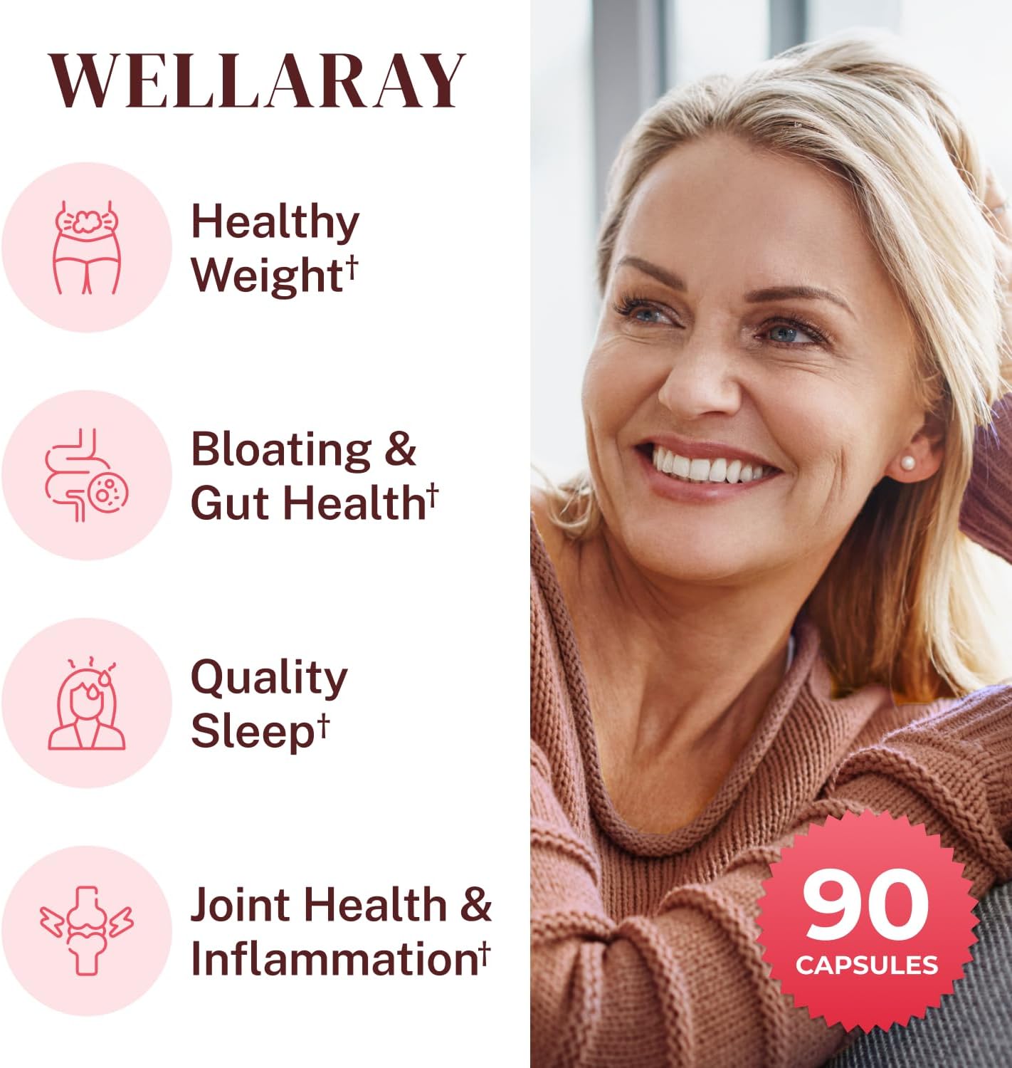 Menopause Daily Support (90 Capsules) + Lulutox Peach Herbal Tea 3-Pack (84 Servings) | Women’s Wellness Bundle for Daily Routine