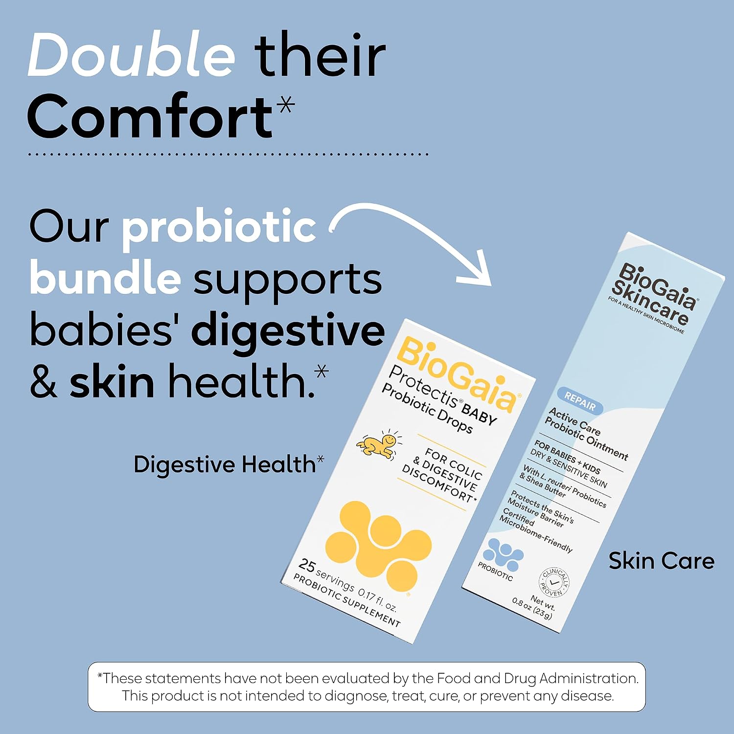 BioGaia Baby Probiotic Essentials For Digestive & Skin Health | Drops Ease Colic, Gas & Tummy Issues | Ointment Soothes & Hydrates Dry, Irritated Skin