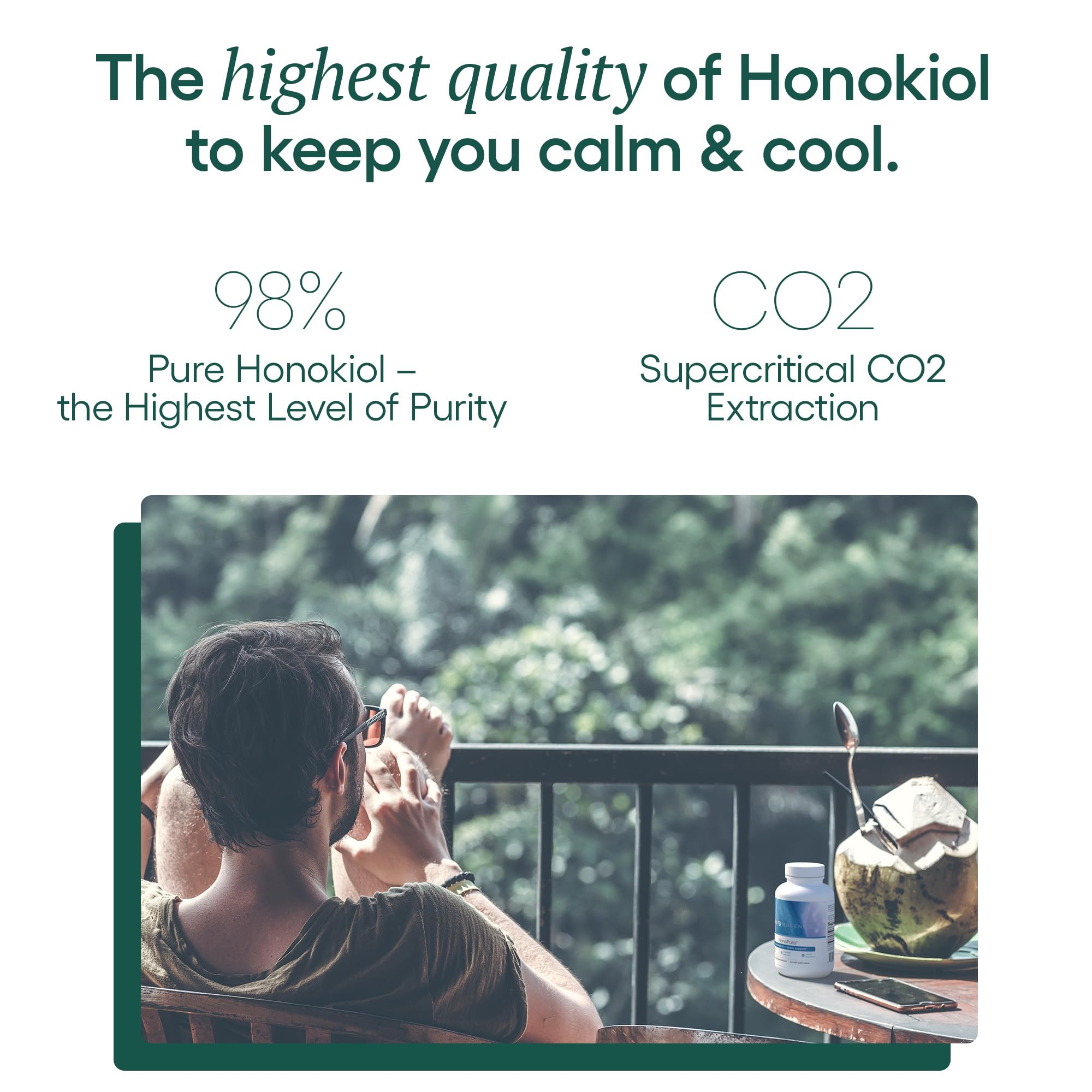 EcoNugenics – HonoPure – 120 Capsules | Professionally Formulated with 98% Pure Honokiol | Supports Cellular, Neurological & Cognitive Health | Safe, Effective & Highly Regarded Antioxidant