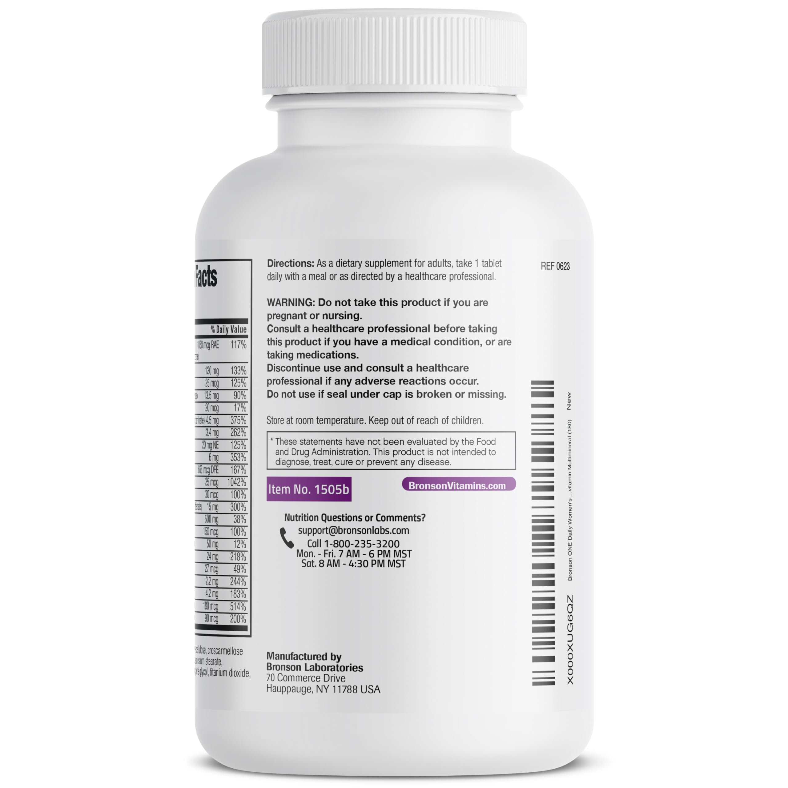 Bronson ONE Daily Women’s 50+ Complete Multivitamin Multimineral, 180 Tablets