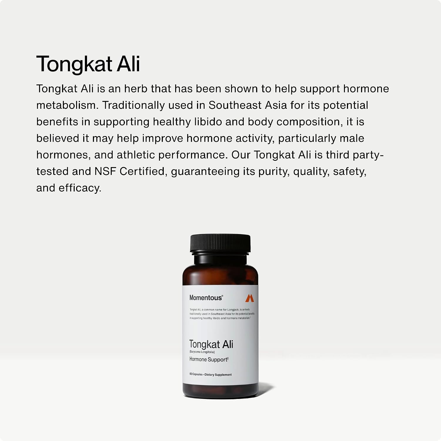 Momentous Magtein Magnesium L-Threonate 145mg, Tongkat Ali for Men and Women Supplement for Health & Wellness, Hormone, Energy & Mood Support - Root Extract Powder, Cognitive Function & Rest Support