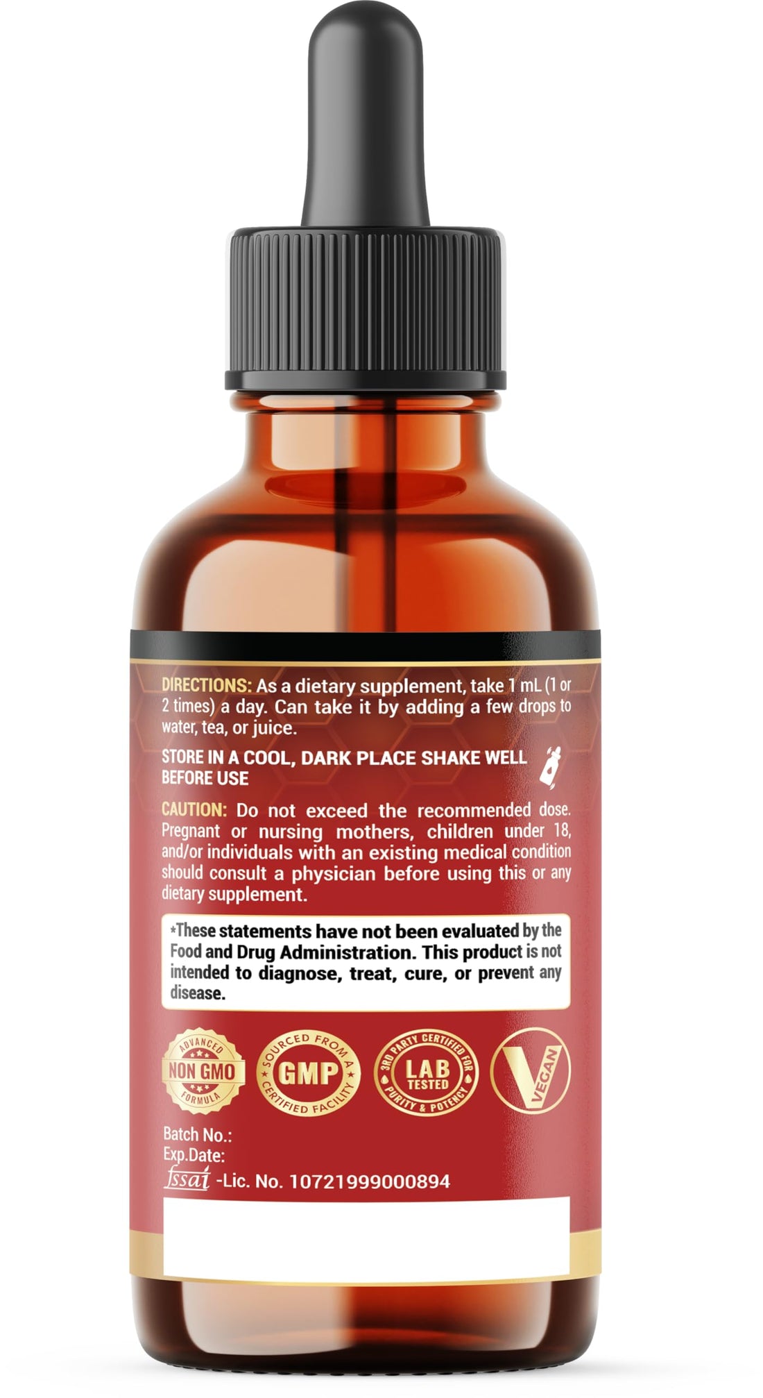 Penhoment Irish Sea Moss liquid drop bottles with dropper on a white background