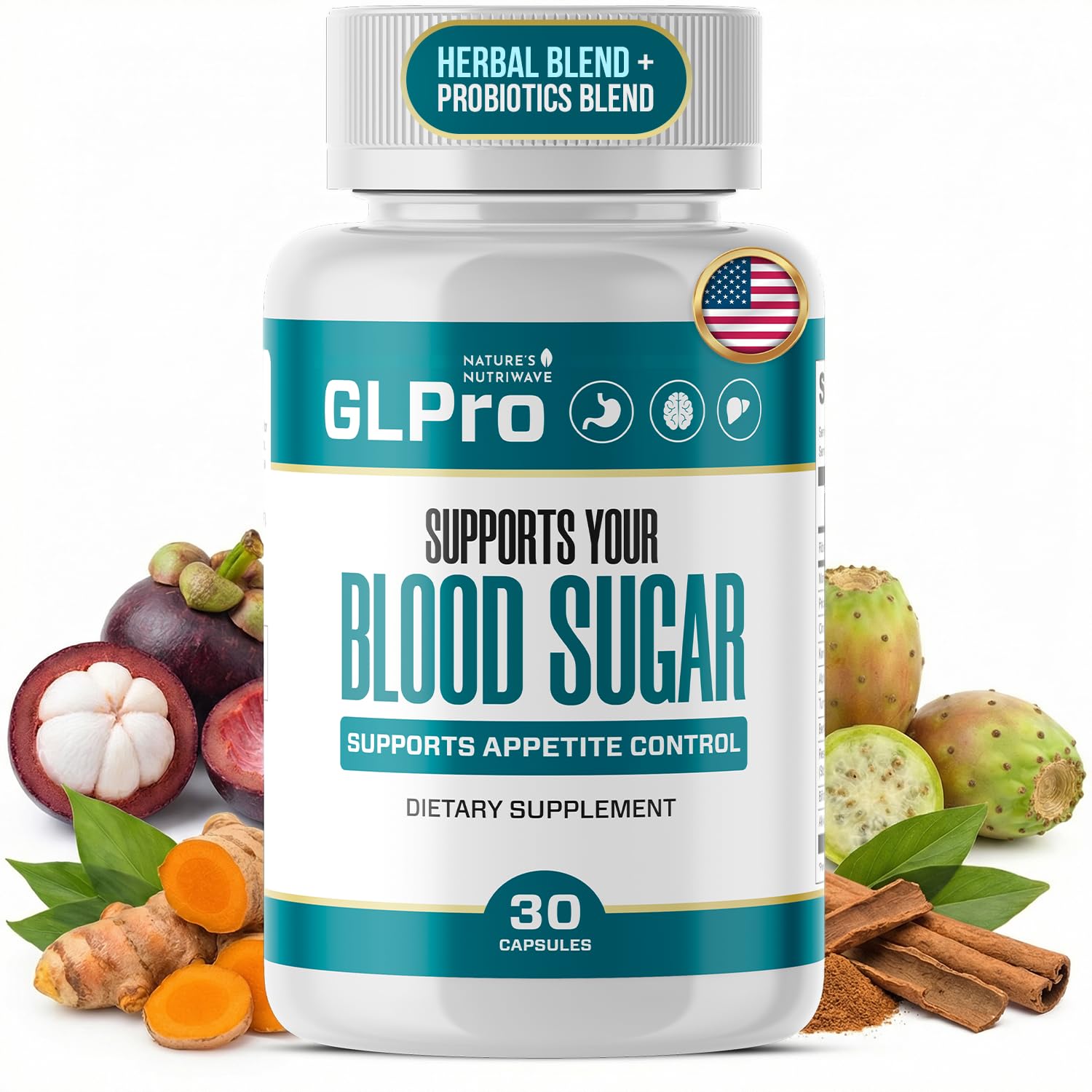 GLPro – Hawthorne, Garlic, Green Tea & Hibiscus – 30 Ct, 2 Month Supply | Hawthorne, Garlic, Green Tea & Hibiscus | Non-GMO, Gluten-Free, Dairy-Free, Vegetarian, Made in USA