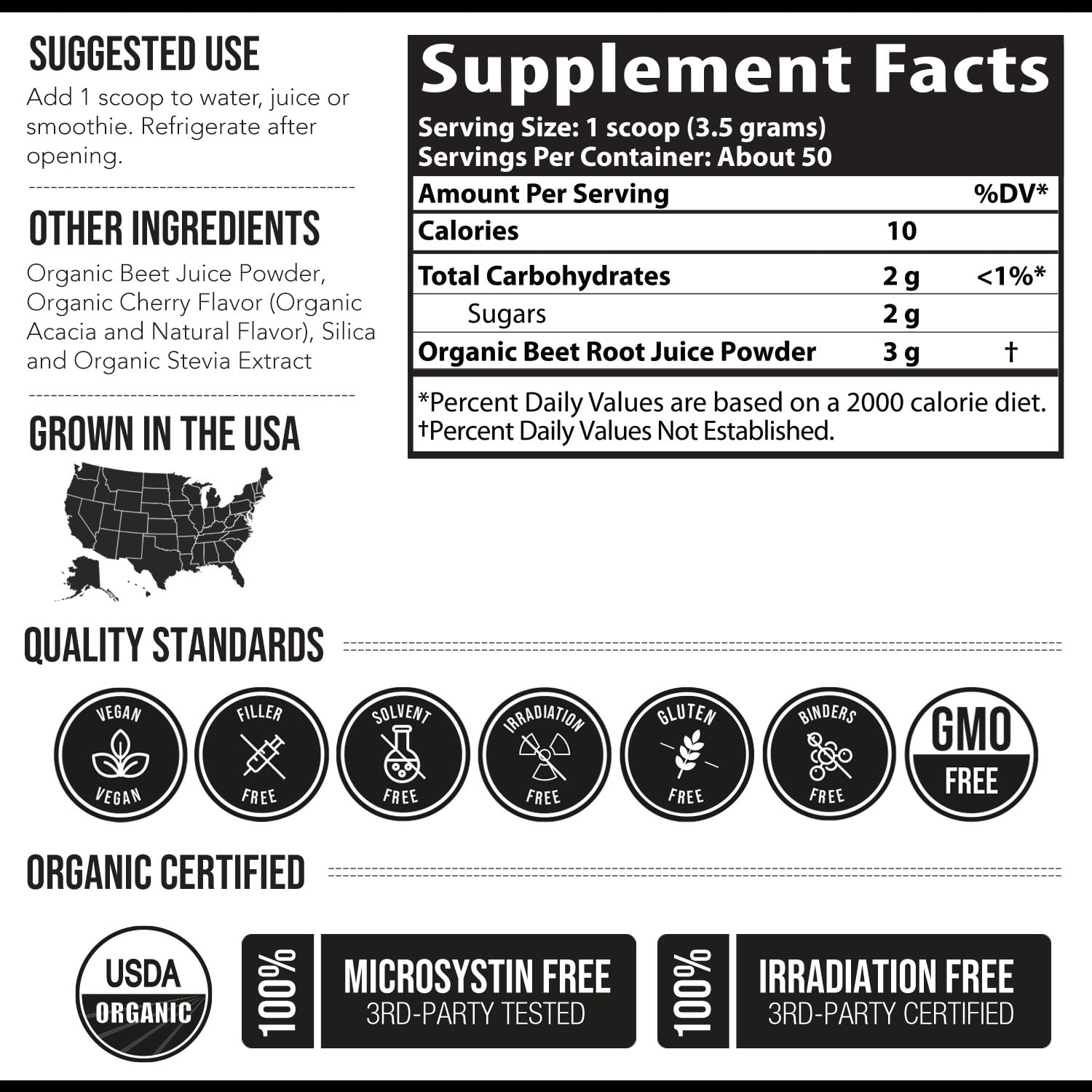 BioBeet® Max Strength Beet Root Juice Powder – 20:1 Concentrate, Each Serving Derived from 60,000 mg Organic Beetroot - Cold-Pressed, USA Grown – Nitric Oxide, Circulation Support – 50 Servings