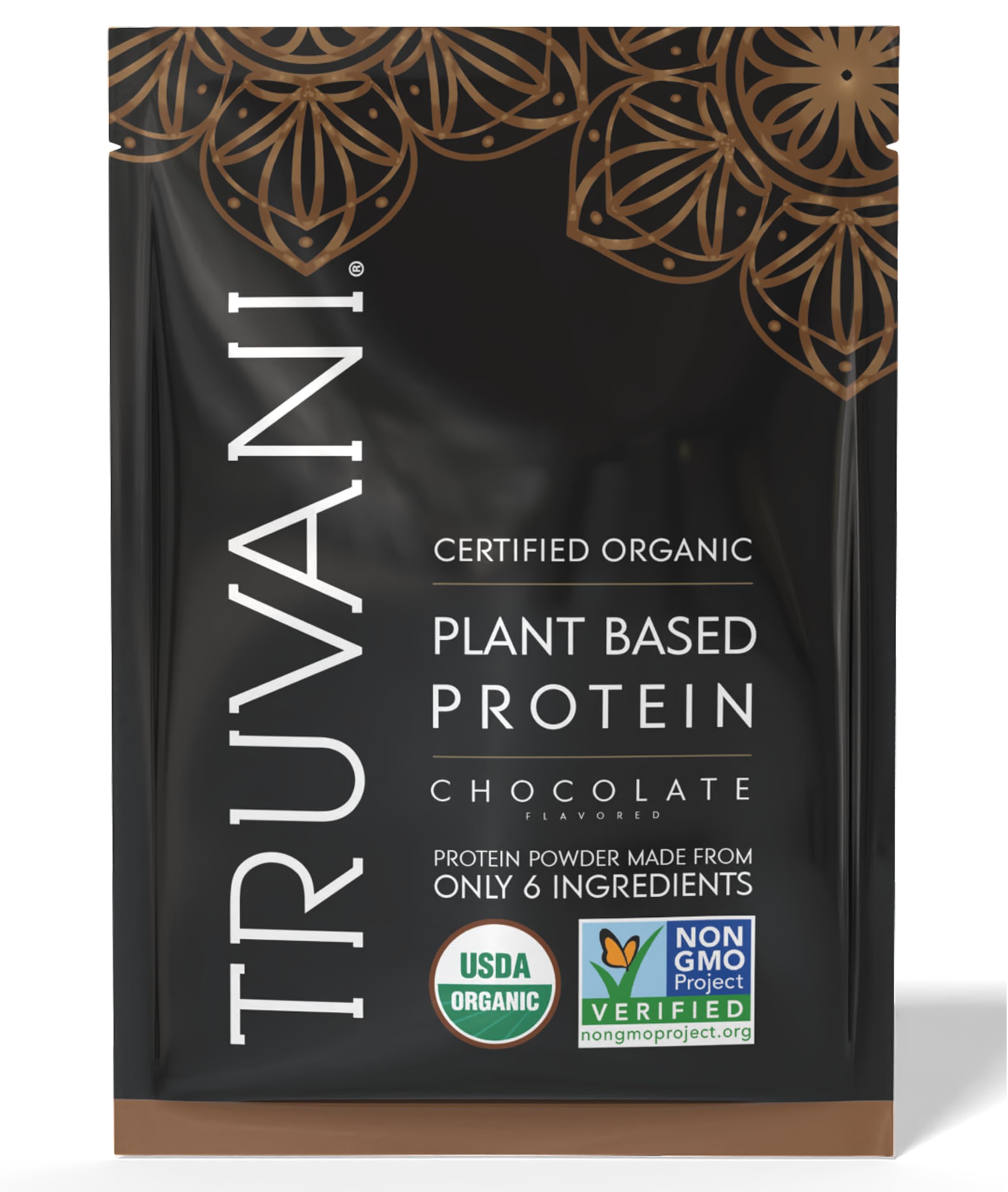 Truvani Organic Plant Based Protein Powder | Vanilla | 1 Serving | Vegan | 20g Pea Protein | Keto | Gluten & Dairy Free | Low Carb | No Added Sugar