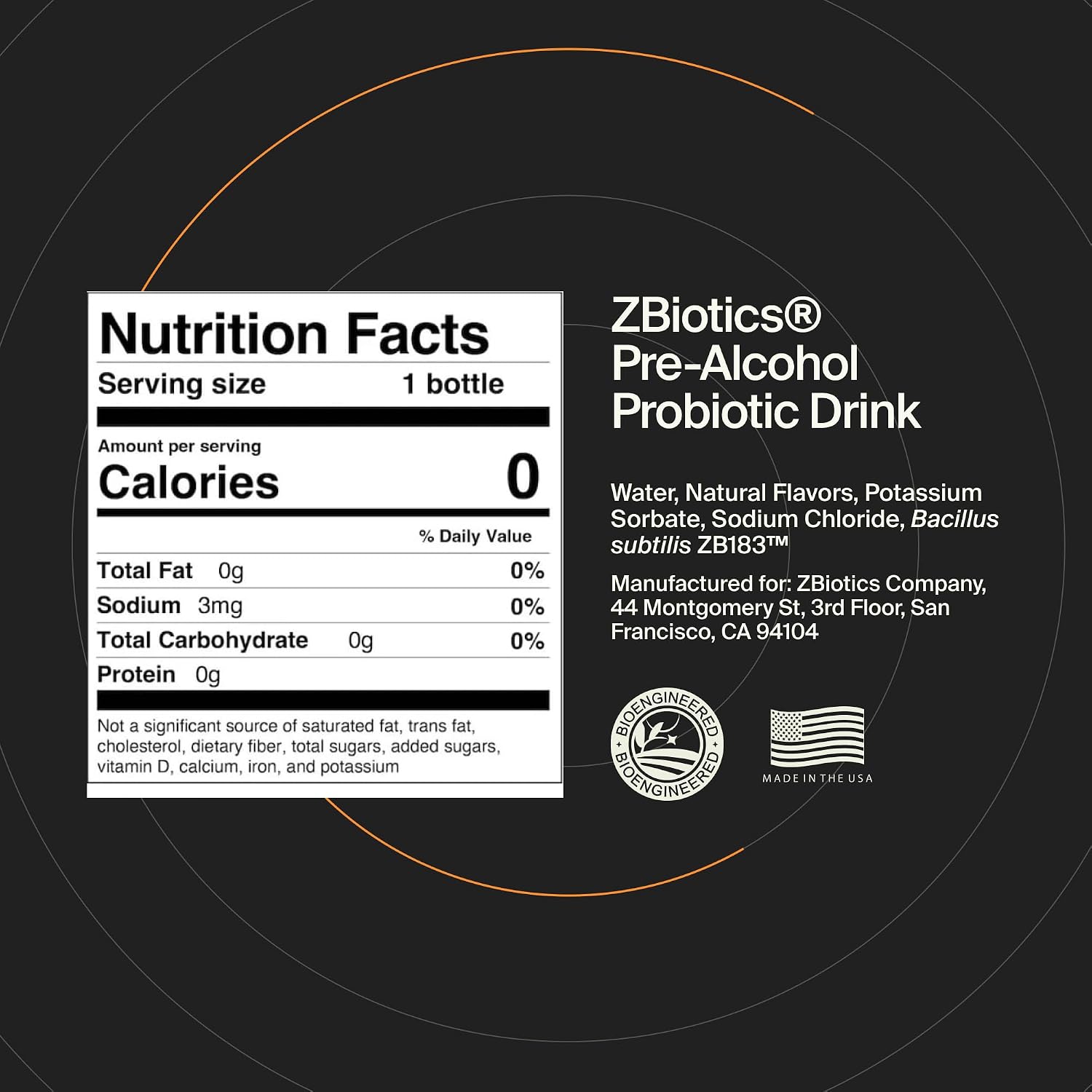 ZBiotics — Feel Better After Drinking, Wake Up Refreshed, Science-Backed, Patented Probiotic, Travel-Friendly, 3-Pack of 0.47 Fl Oz Bottles