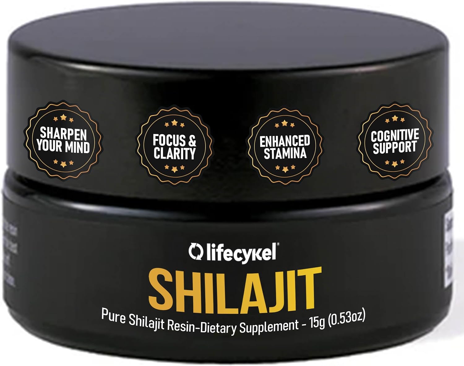 Lifecykel Pure Shilajit Resin – 15g | Wild-Harvested, Mineral-Rich Shilajit Supplement for Strength | Third-Party Tested, Premium Quality | Natural Flavouring