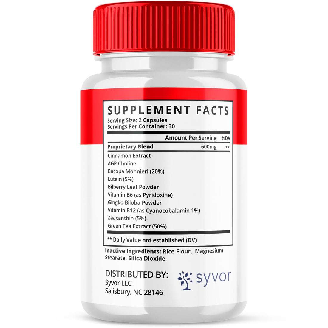 Three bottles of Vitaflow Gluco Balance supplement with red caps and white labels.