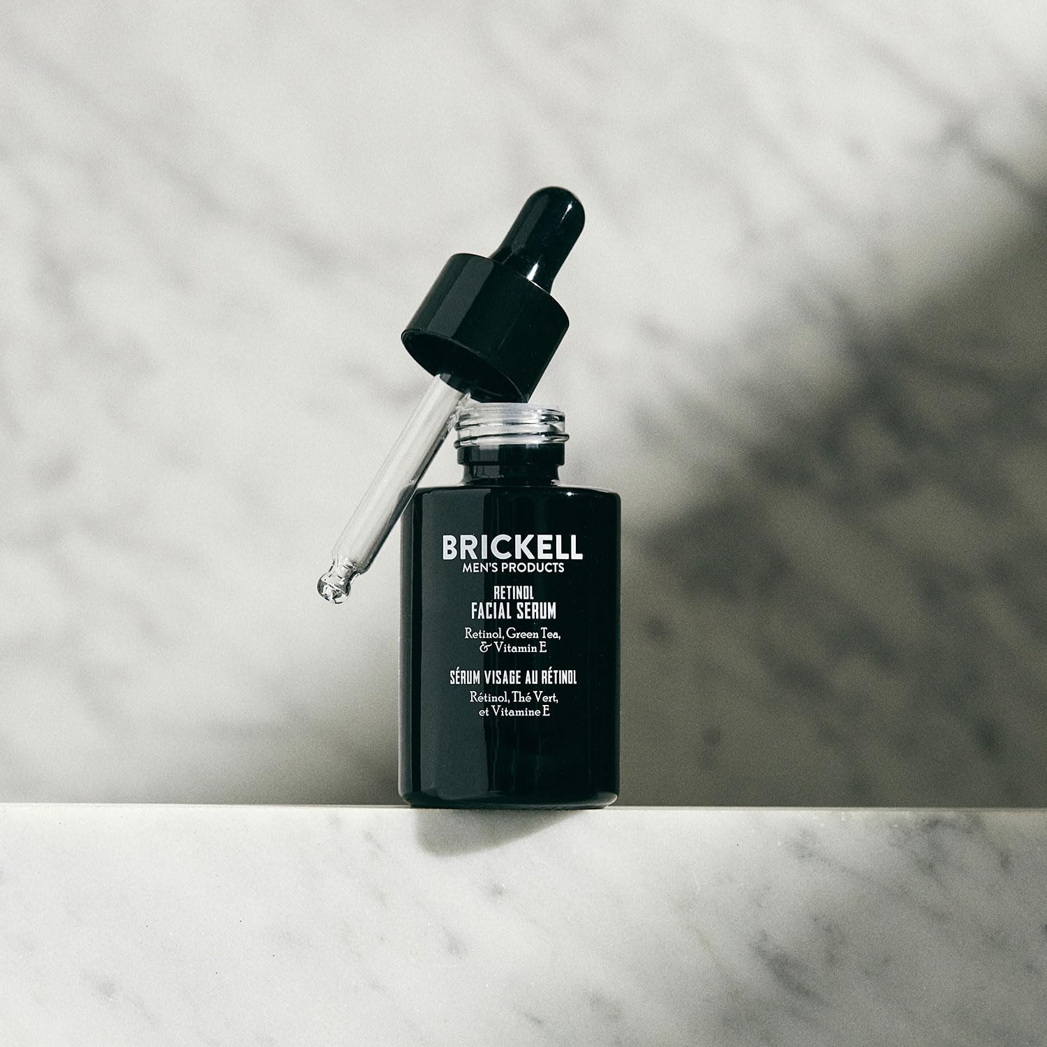 Brickell Men's Retinol Skin Care Serum Treatment For Firming Face Lines & Eye Wrinkles, Deep Hydrating Facial Serum For Anti-Aging, With Retinol, Aloe, and Vitamin E, Fragrance Free, 1 Ounce