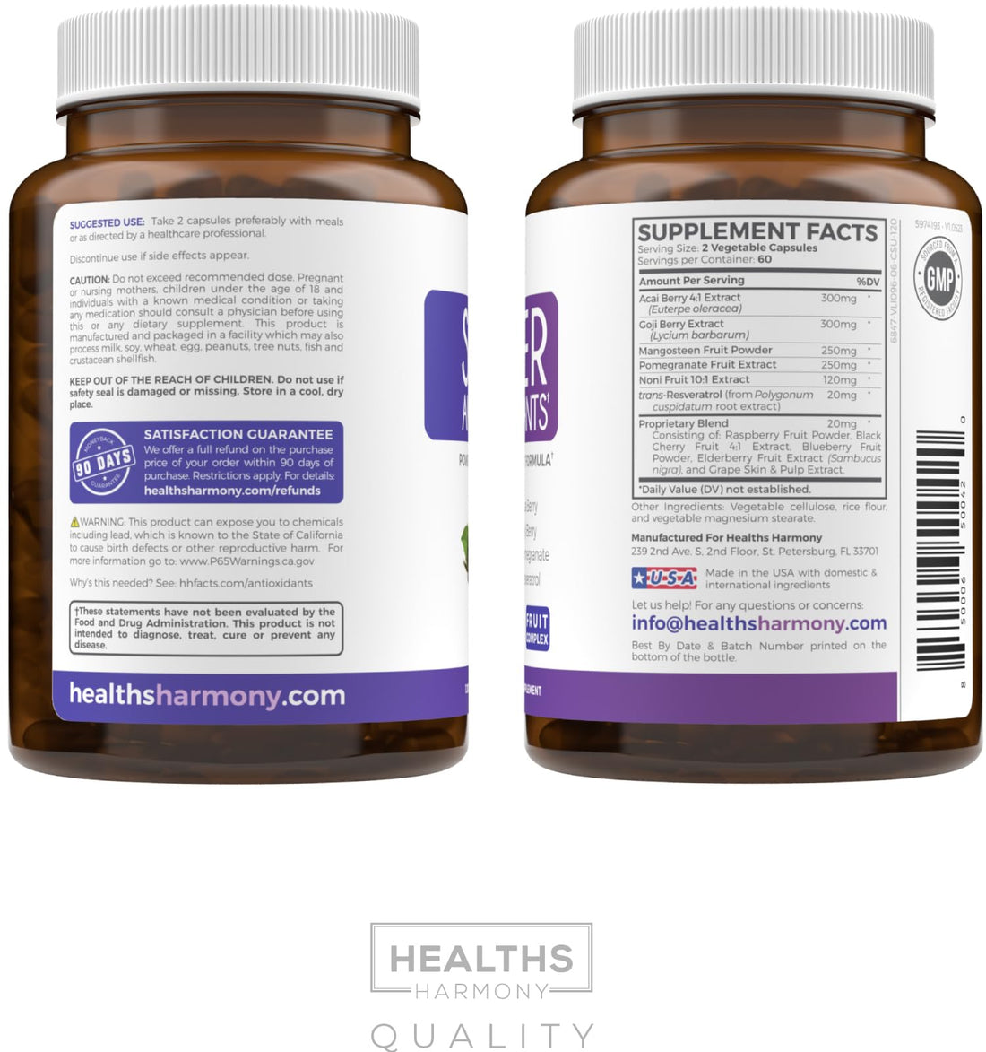 Two dietary supplement bottles labeled 'Super Greens' and 'Super Antioxidants' on a white background.