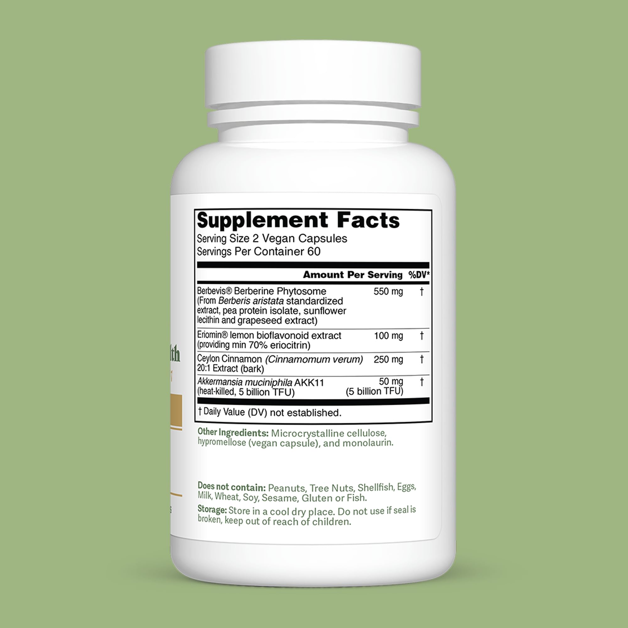 Dr. Murray's Ultimate Metabolic Health - Berbevis® Berberine Phytosome + Eriomin® Citrus Flavonoids + Ceylon Cinnamon + Akkermansia AKK11® Probiotic | Vegan | GMP Certified | 60 Capsules