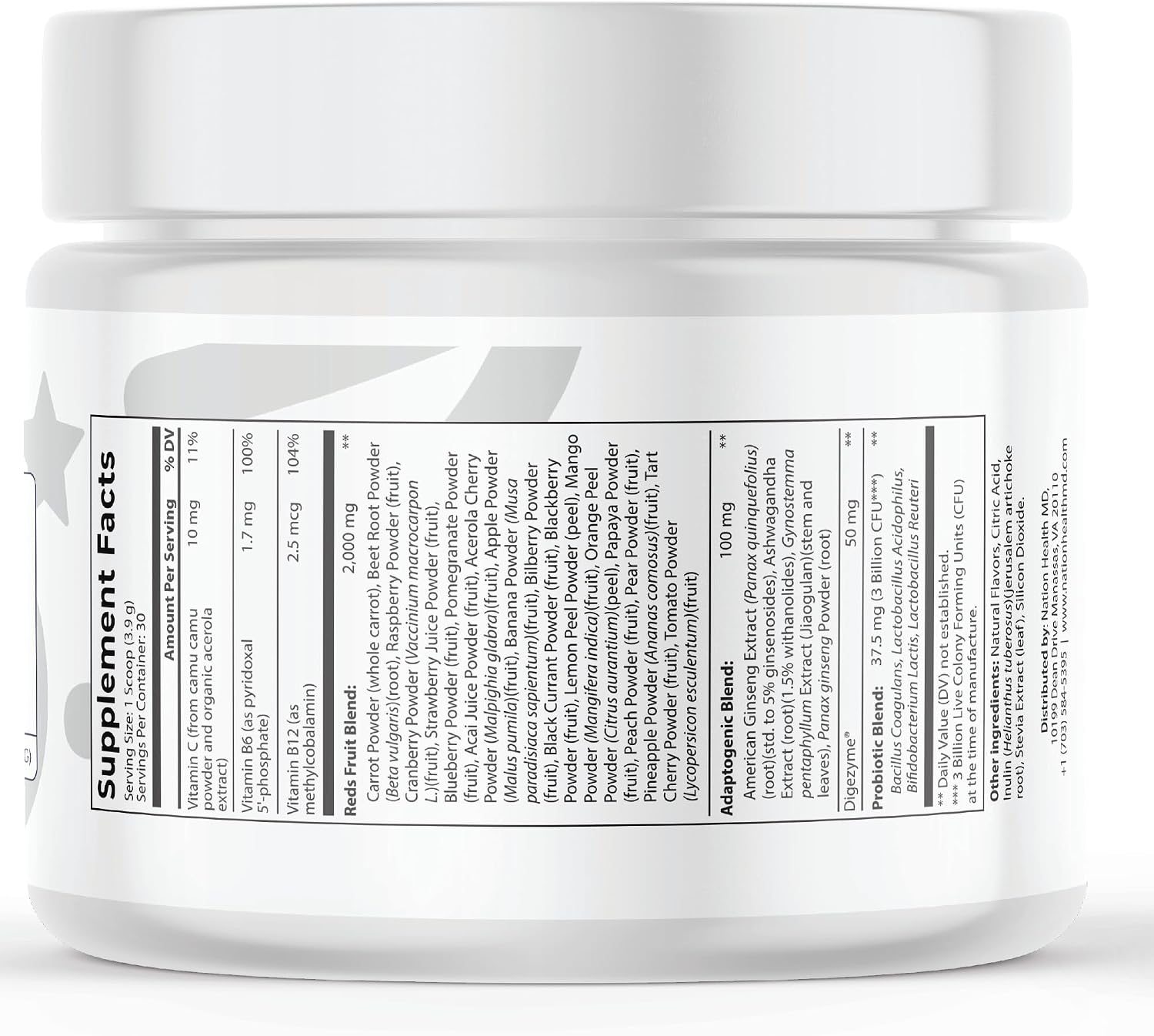 Reds Superfoods Powder for Energy, Metabolism & Gut Health | 39 Superfoods, Antioxidant-Rich Red Powder Superfood, Probiotics & Digestive Enzymes. 30 Days Supply