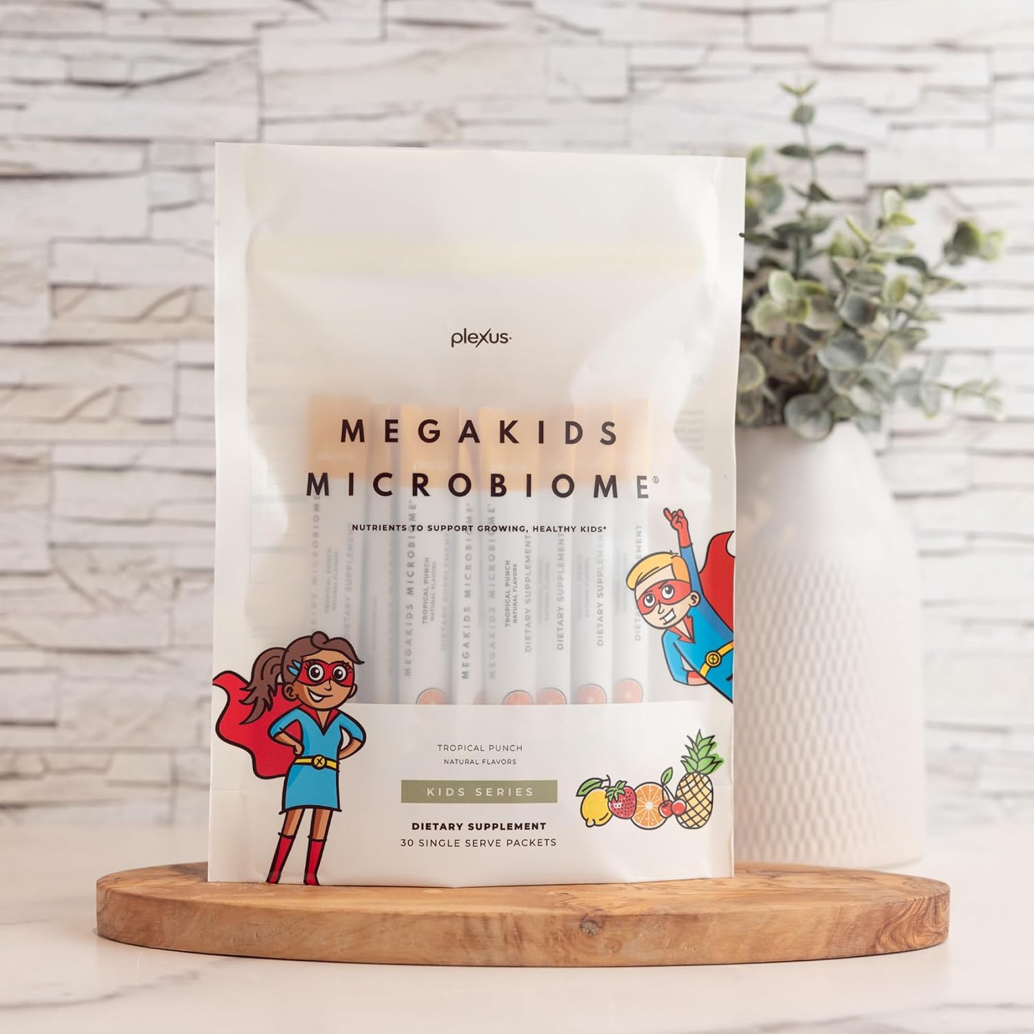 Plexus MegaKids Microbiome® 30 Single Serve Packets | 50mg vegetarian DHA, choline, lutein & prebiotic fiber — suitable for kids 2+