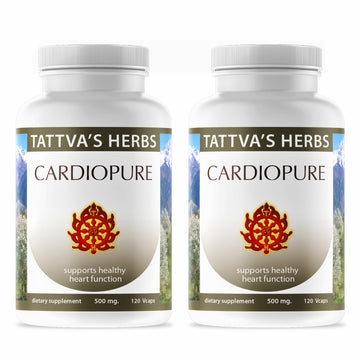 Tattva's Herbs Cardiopure Herbal Ayurvedic Supplement Vegetarian Capsules, Ashwagandha, Rauwolfia, & Arjuna Full Spectrum Co2 Extracts, Veggie Capsules, 240 Count, 25 Years of Premium Service Tattva's HerbsBuy Supplements Australia