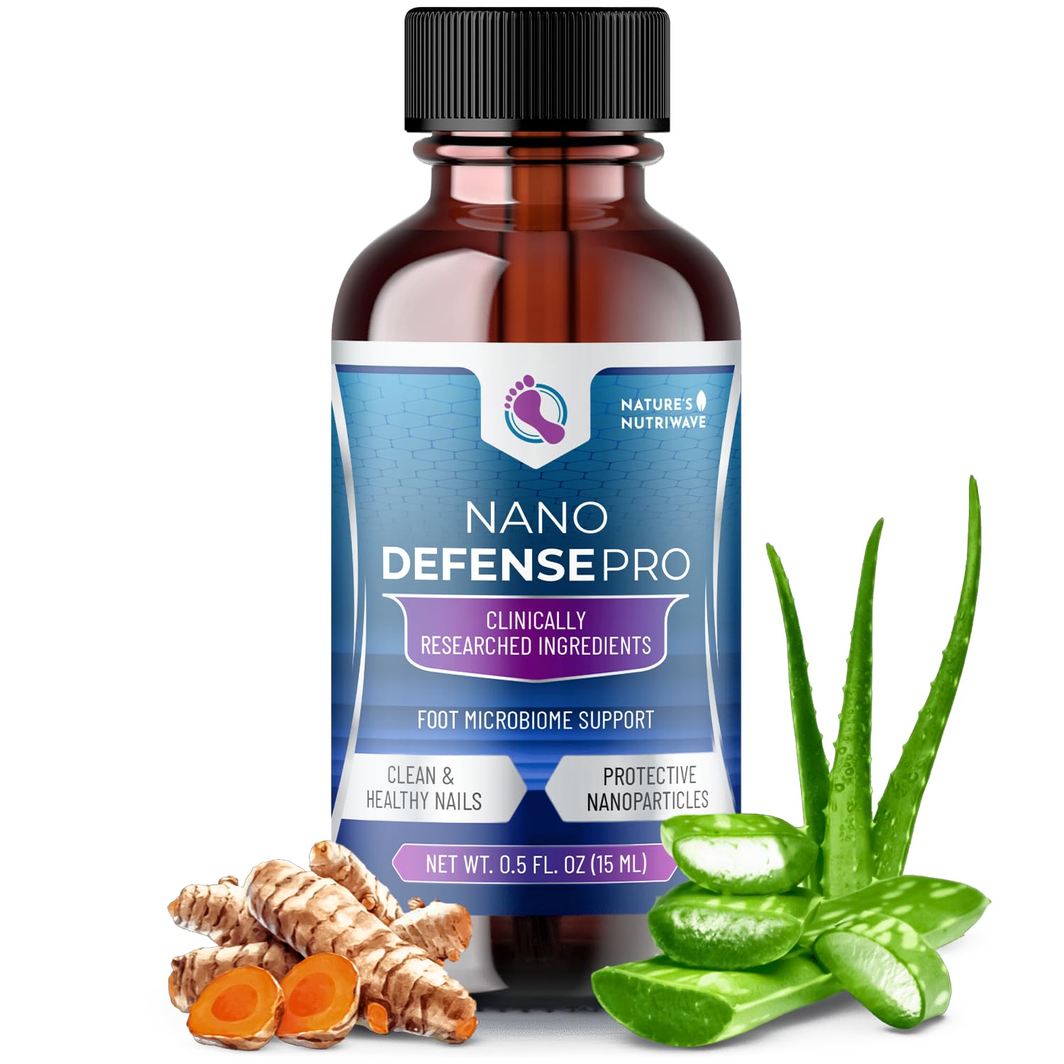 NanoDefense Pro Drops – Botanical Nail Formula – 15ml, 1 Month Supply | Original-formula topical nail drops, botanical blend | Non-GMO | Applies directly to nails, no rinse