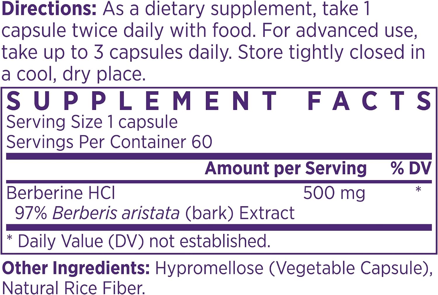 NAOMI Himalayan Berberine 500mg - Supports Healthy Metabolic Function & Balanced Lipid Profile - Patented HIMABERB®, 97% Pure Berberine HCl, Supports Healthy Energy, 60 Capsules, 1-Month Supply