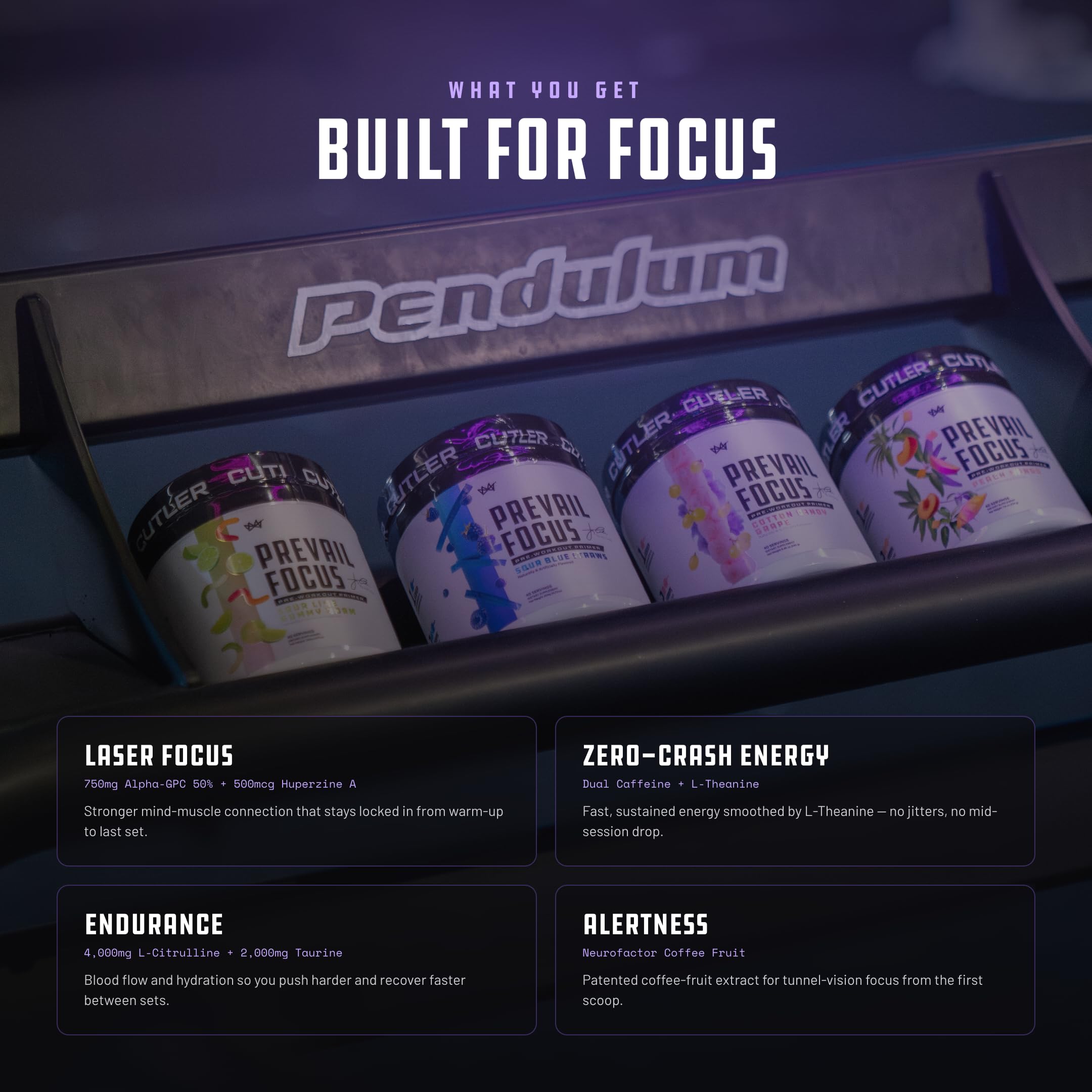 Prevail Pre Workout Powder with Nootropics: Pre-Workout Drink for Men and Women, Cutting Edge Energy and Focus Supplement with L Citrulline, Alpha GPC, L Tyrosine | Sour Rainbow Candy, 40 Scoops | Sour Rainbow Candy, 40 Scoops | With L-Citrulline, Alpha G