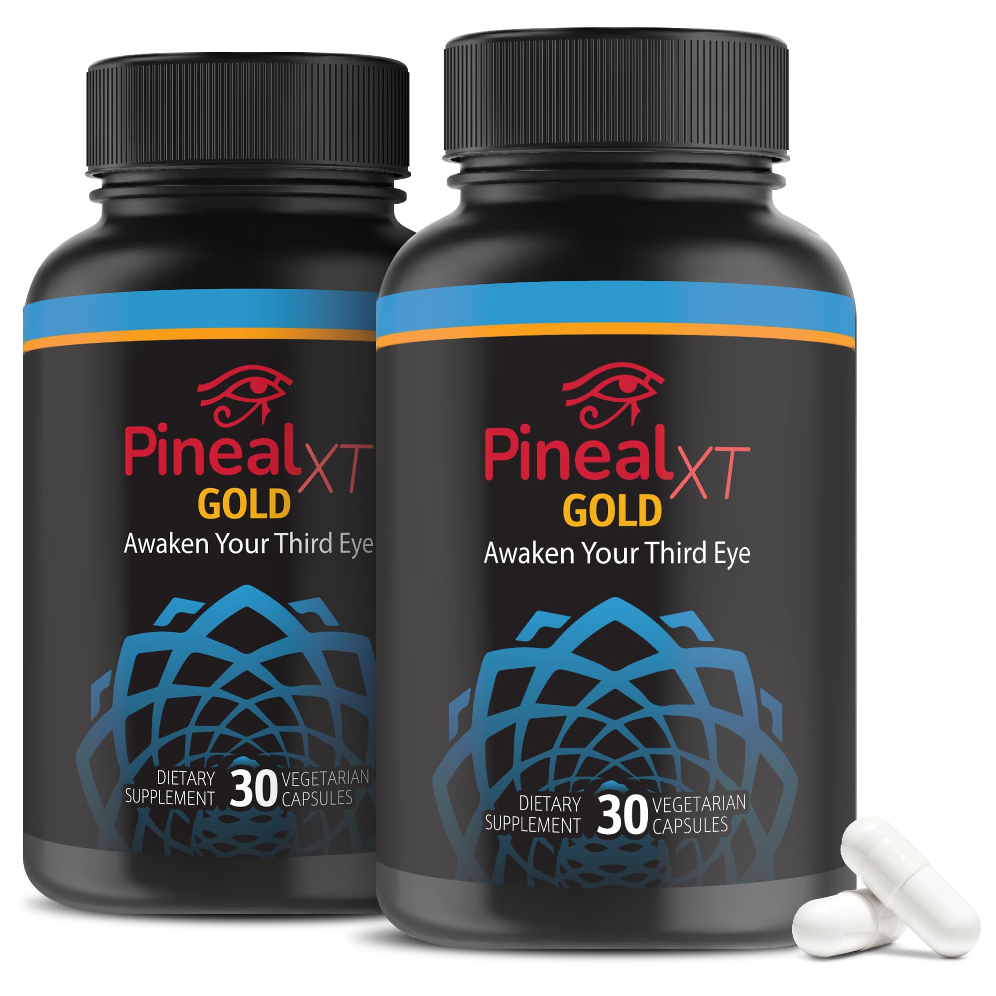 Pineal XT Gold Pineal Gland Supplement, Third Eye Awakening | Focus and Memory Supplement for Brain, 7 Powerful Ingredients Detox and Activate Your Pineal Gland, 30 Count, 1 Daily