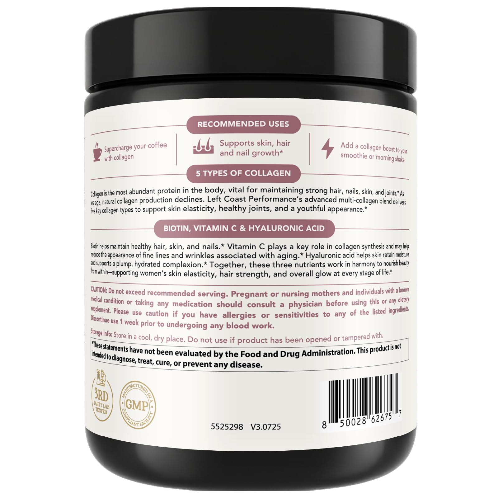 Advanced Collagen Complex Powder – VERISOL®, FORTIBONE®, & FORTIGEL® for Hair, Skin, Bone & Joint Support – Clinically Studied Ingredients – Grass-Fed Hydrolyzed Collagen Peptides – 30 Servings