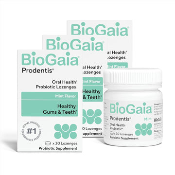 BioGaia Prodentis Oral Probiotics for Teeth & Gums and Bad Breath | Dental Hygienist-Recommended | Promotes Healthy Gums & Improves Oral Health | Fights Bad Breath | Dental Probiotic (3-Pack)
