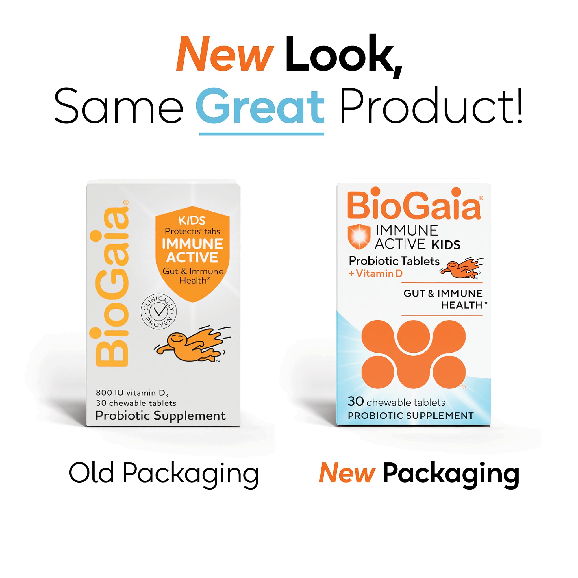 BioGaia Immune Active Kids Probiotic + Vitamin D | Immune & Digestive | Pediatrician-Recommended | Supports Immune Health | Promotes Digestive Health & Regularity | with Vitamin D | 60 Day Supply