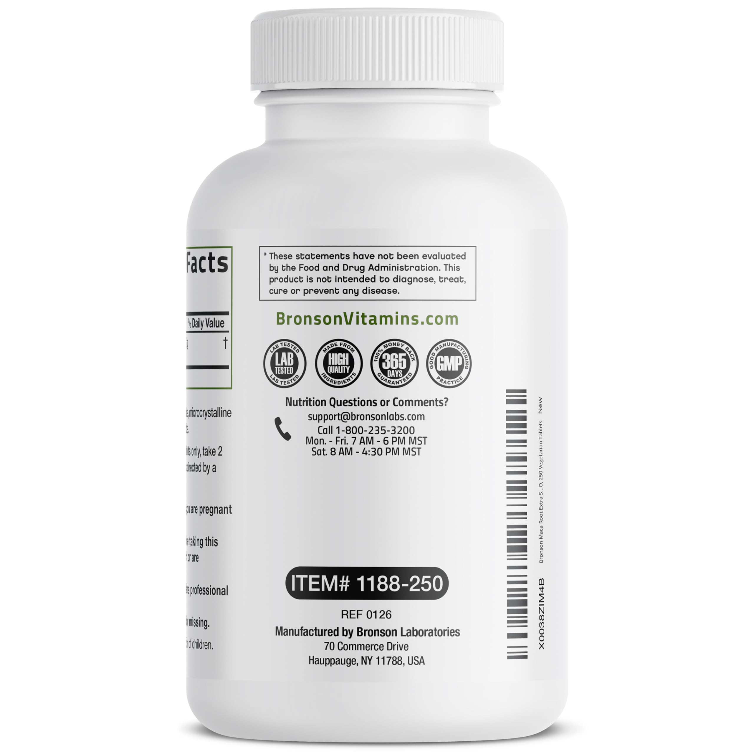 Bronson Maca Root Extra Lepidium Meyenii, Non-GMO, 90 Vegetarian Capsules