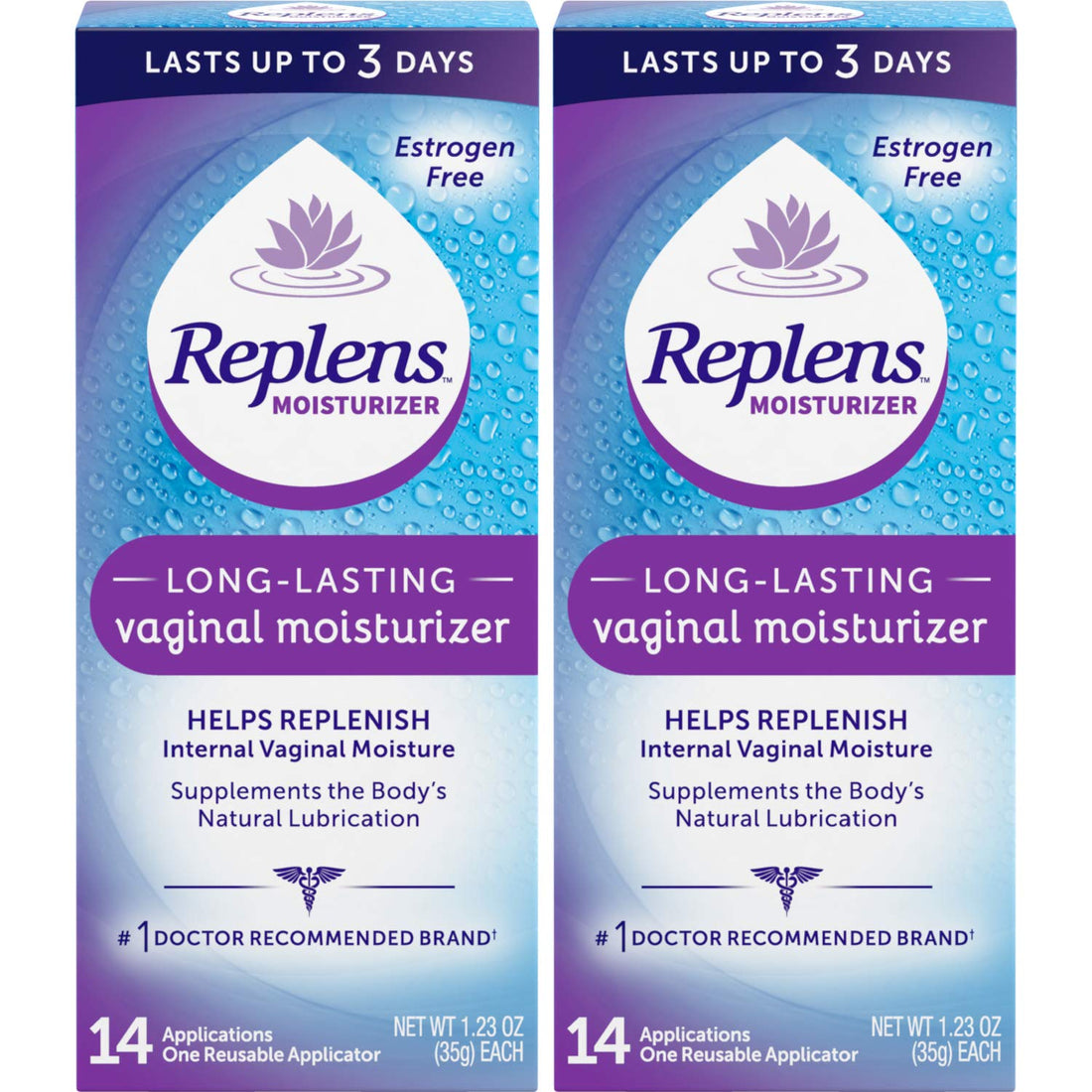 Replens Replens Long Lasting Vaginal Moisturizer, 14 Applications 1.23 oz (Pack of 2) Replens buy supplements Au