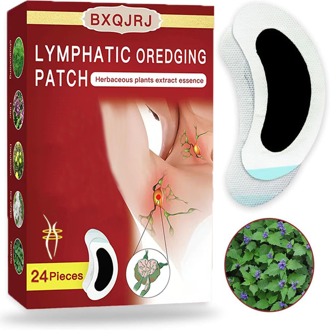 Lymphatic Drainage Patch,Herbal Lymph Nodes Patch,Herbal Lymphatic Drainage Care Patch,Lymphatic Drainage Patches,Lymph Nodes Patch, Lymphatic Massage（24PCS） Pumei buy supplements Au