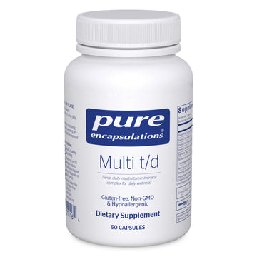 Pure Encapsulations Multi T/D - Multivitamin & Mineral Supplement - for Daily Wellness, Cardiovascular & Immune Health* - Rich in Vitamins & Minerals - Gluten Free & Vegetarian - 60 Capsules Pure EncapsulationsBuy Supplements Australia