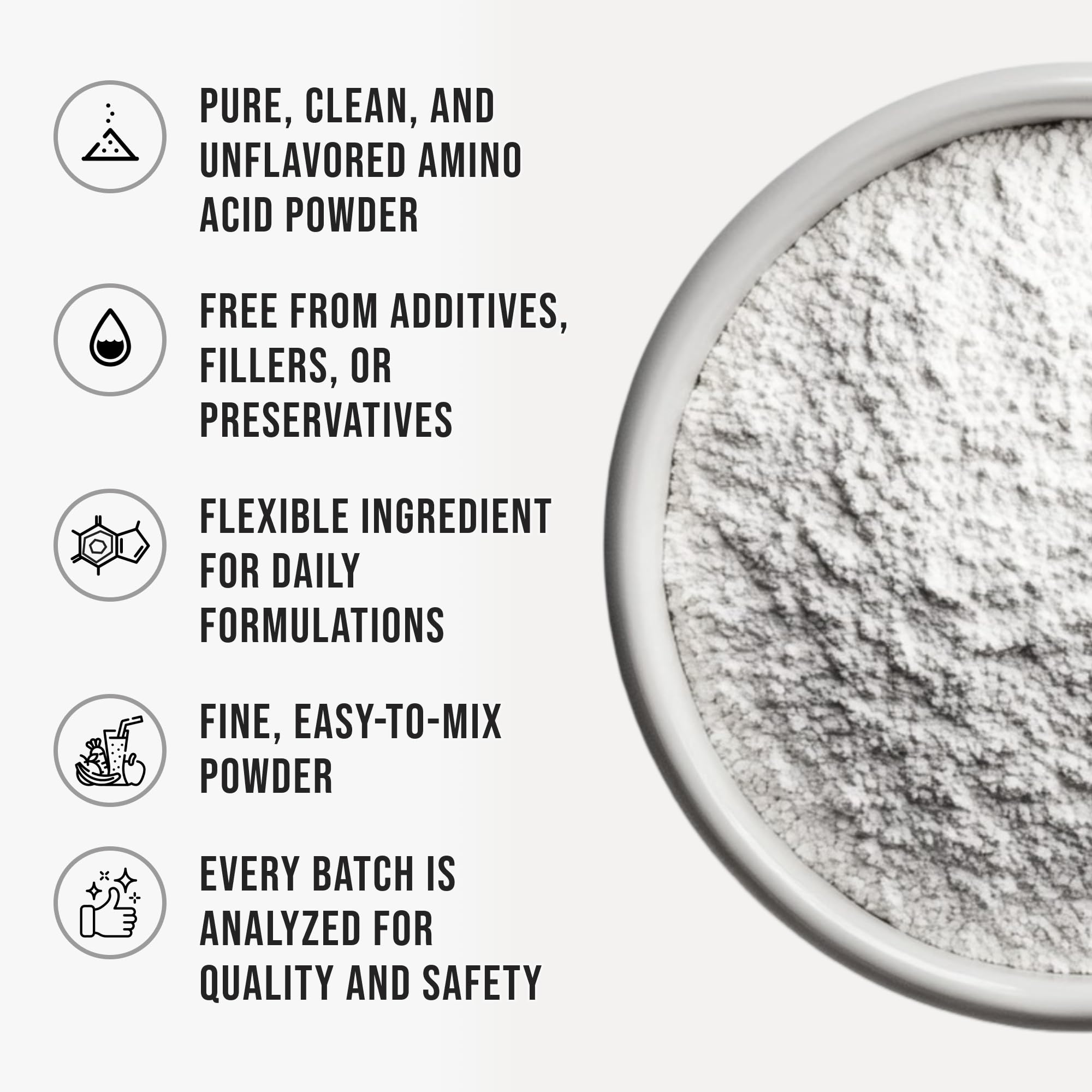 Pure L-Theanine Powder Unflavored Amino Acid Supplement Powder from Fine L-Theanine for Smooth Mixing Vegan Friendly Non-GMO No-Additives for Smoothies Drinks and Daily Nutrition Support, 3.2 oz (90g) WHYZBuy Supplements Australia