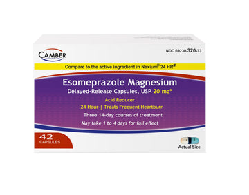 Camber Esomeprazole Magnesium USP 20mg, Delayed Release Capsules, Treats Frequent Heartburn (42 Count) CAMBER PHARMACEUTICALS, INC buy supplements Au