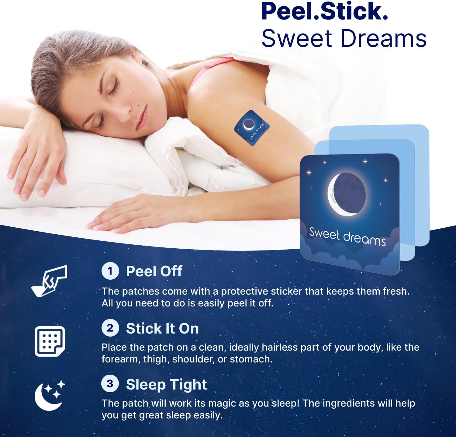Wellamoon Sleep & Nasal Strip Bundle — Night-time Patch + Nasal Breathing Strips for Better Rest & Comfort