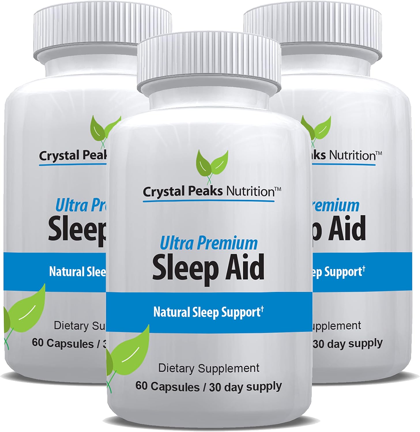 Natural Sleep Aid - Herbal Sleep Supplement Made with Valerian Root, Melatonin, Chamomile, Magnesium – Recommended for Difficulty Sleeping - Adult Extra Strength Sleeping Pills. 60 Vegan Capsules