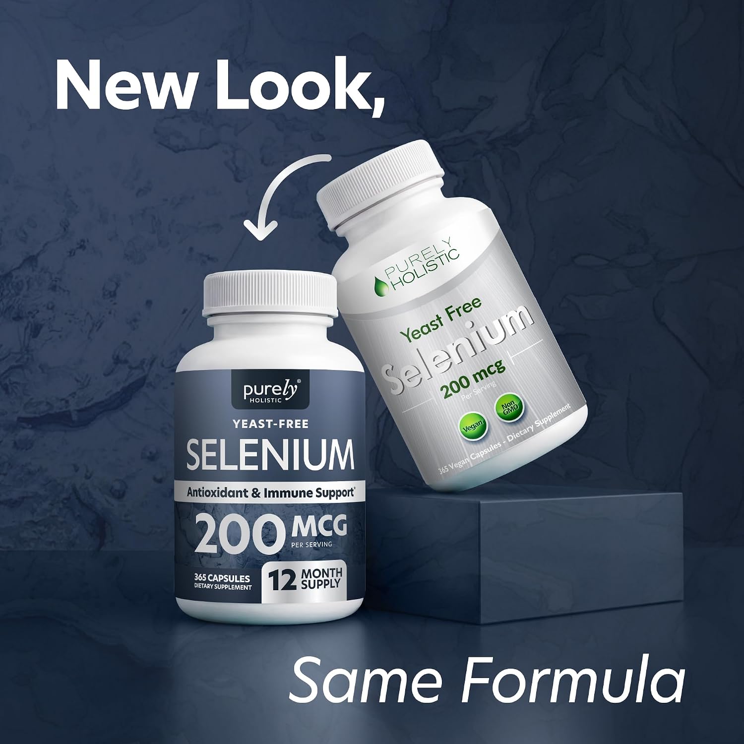 Selenium 200mcg Capsules, 1 Year Supply, Yeast-Free Selenomethionine, Vegan | Immune Antioxidant and Thyroid Health Support, Selenium Supplements for Women and Men, Gluten-Free & Non-GMO, 365 Capsules