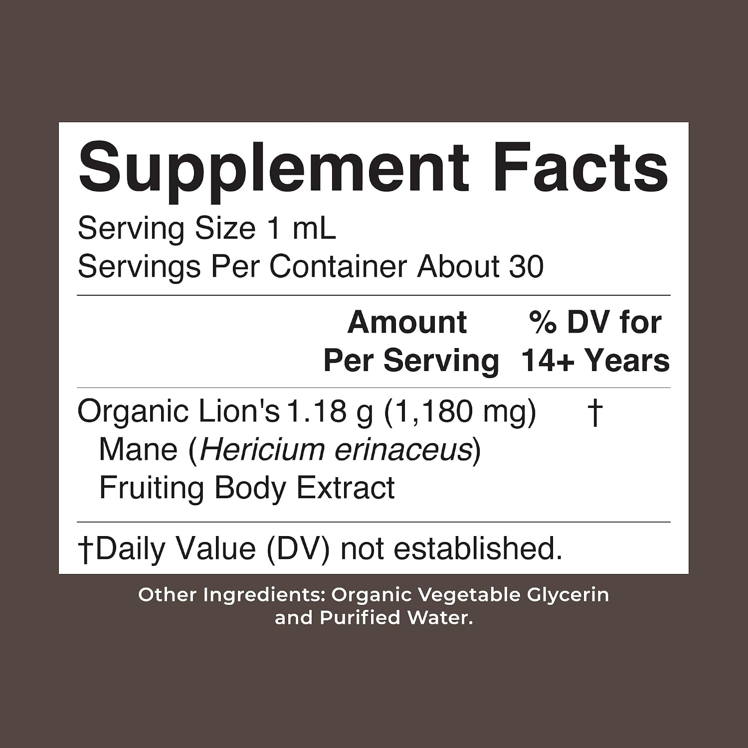 MARYRUTH'S Lions Mane Mushroom Supplement | Nootropic USDA Organic Lions Mane Extract 1,180mg | Nervine Herbal Liquid Drops | Brain Health | Focus & Memory | Non-GMO | Vegan | Alcohol Free | 1 Fl Oz
