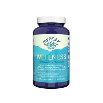 myPEAK Wellness Award-Winning Vegan Multivitamin with ElevATP Ancient Peat Extract, Natural Astaxanthin, Iron, Resveratrol and Alpha GPC myPEAK