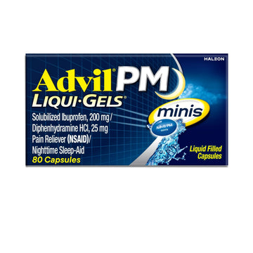 Advil PM Liqui-Gels Minis, 80 Liquid Filled Capsules AdvilBuy Supplements Australia