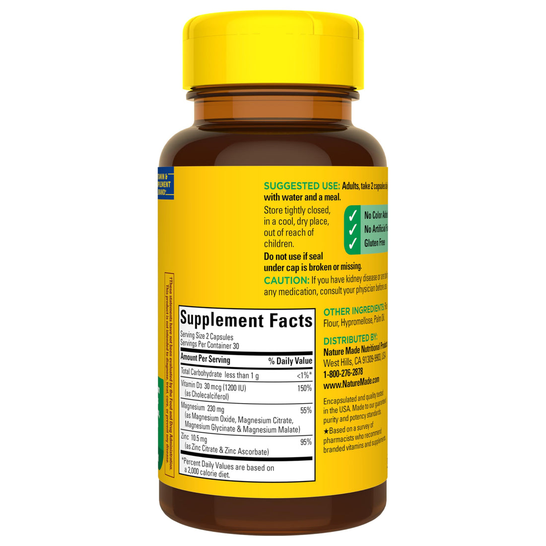 Nature Made Magnesium Complex supplement bottle on a white background