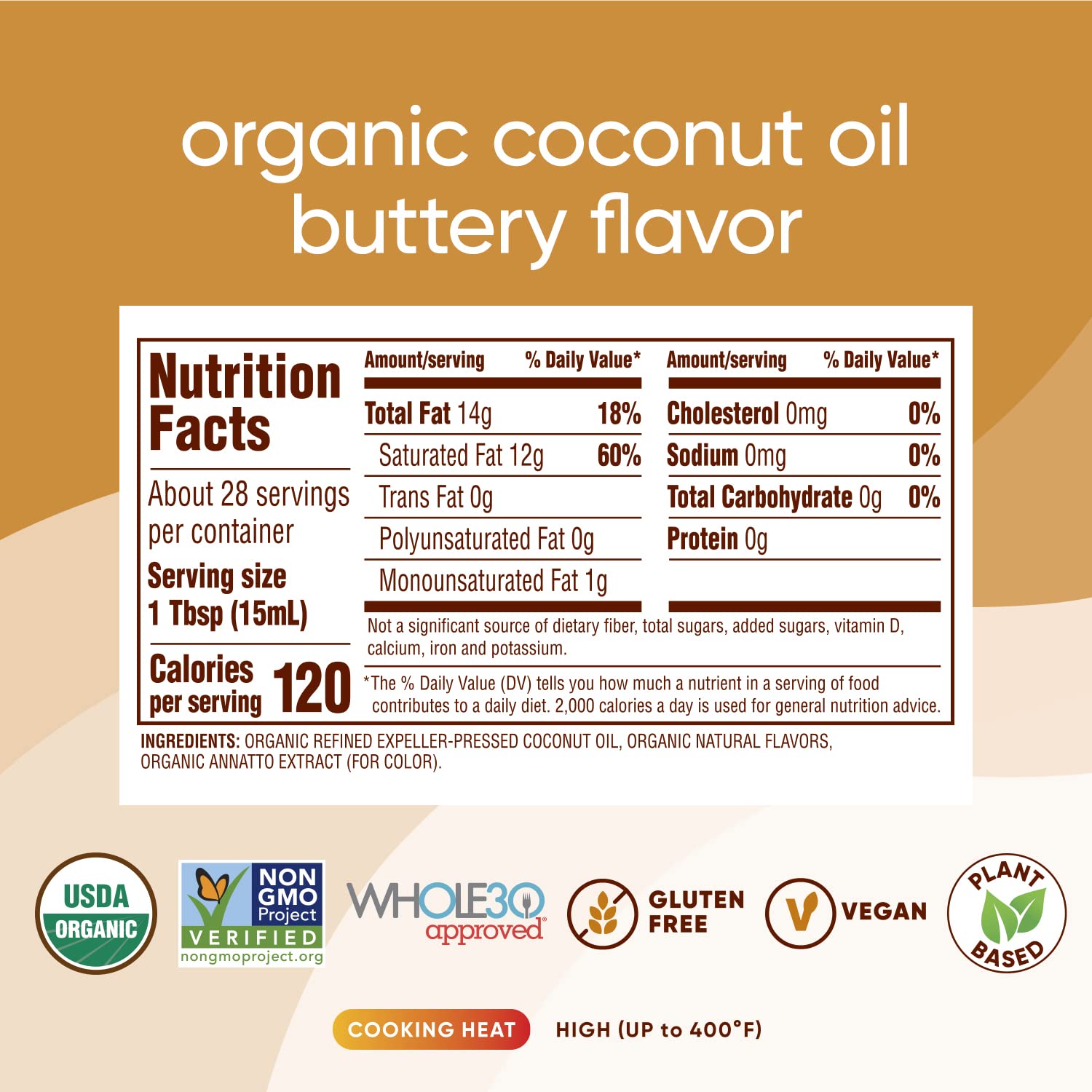 Nutiva, Oil Coconut Buttery Organic, 14 Fl Oz