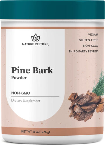 Nature Restore Pine Bark Extract Powder (8 oz). Standardized to 95% Proanthocyanidins (OPC) Antioxidant for Circulation, Nitric Oxide Boost and Joint Support