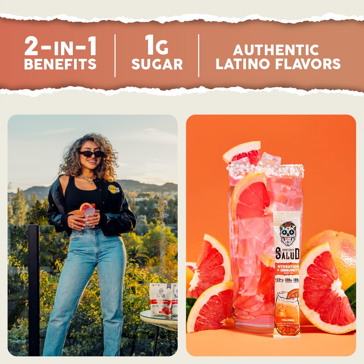 Salud 2-in-1 Hydration + Immunity Drink Mix, Cucumber Lime | Electrolytes Powder, Agua Fresca, Elderberry, Dairy & Soy Free, Non-GMO, Gluten Free, Vegan, 1g Sugar (15 Servings)