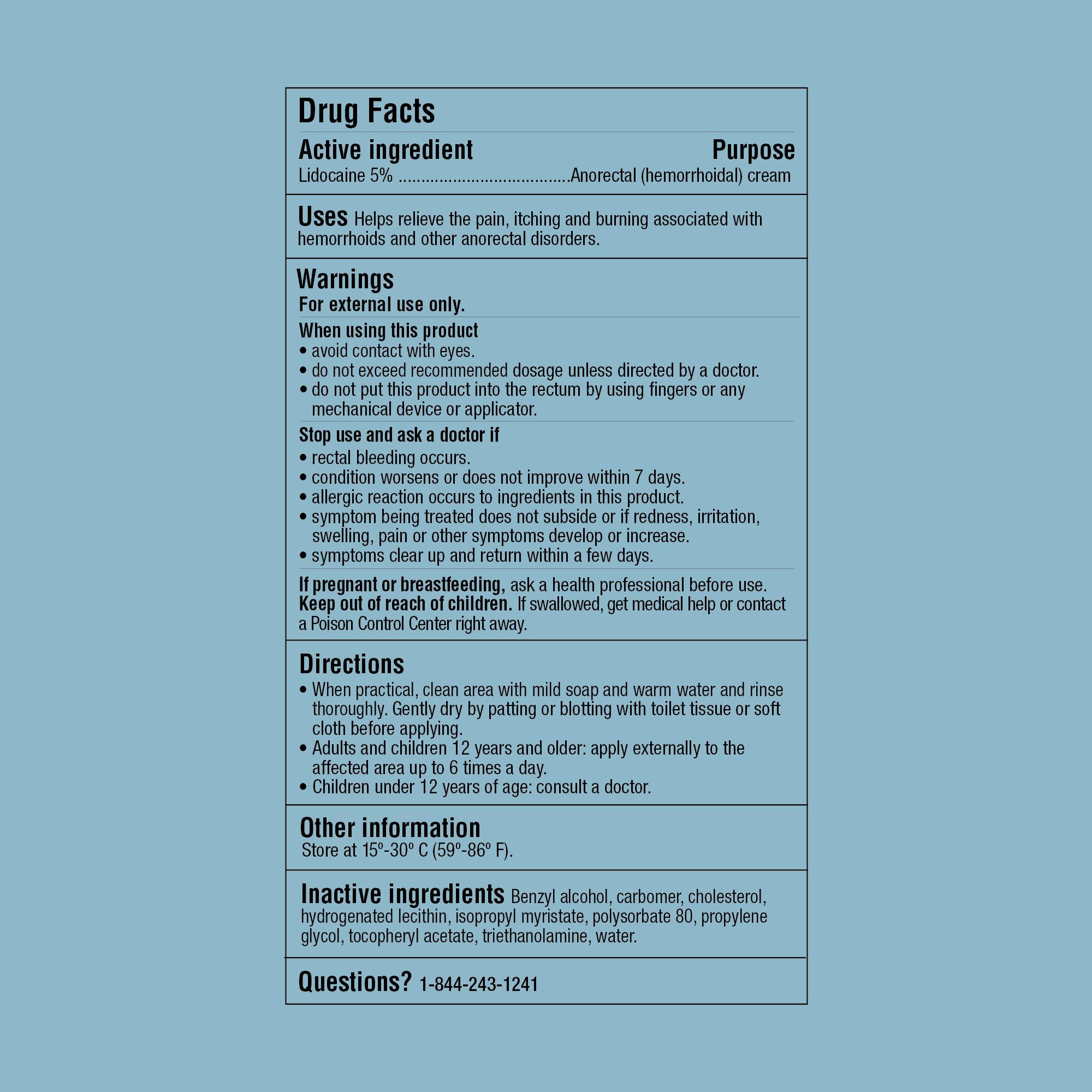 Curist 5% Lidocaine Numbing Cream - 6 oz (170 g) XL Tube - Soothing Numbing Cream for Temporary Discomfort, Itching, and Burning from Hemorrhoids Lidocaine 5% (1 Pack - 6 oz Tube)