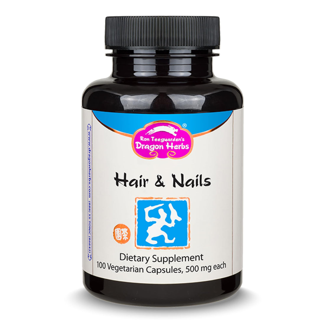 Dragon Herbs Hair and Nails | All Natural Supplement to Support Hair, Nails, Healthy Aging, and Circulation | All Natural Ingredients, Non-GMO (100 Capsules, 500 mg Per Capsule) Dragon HerbsBuy Supplements Australia