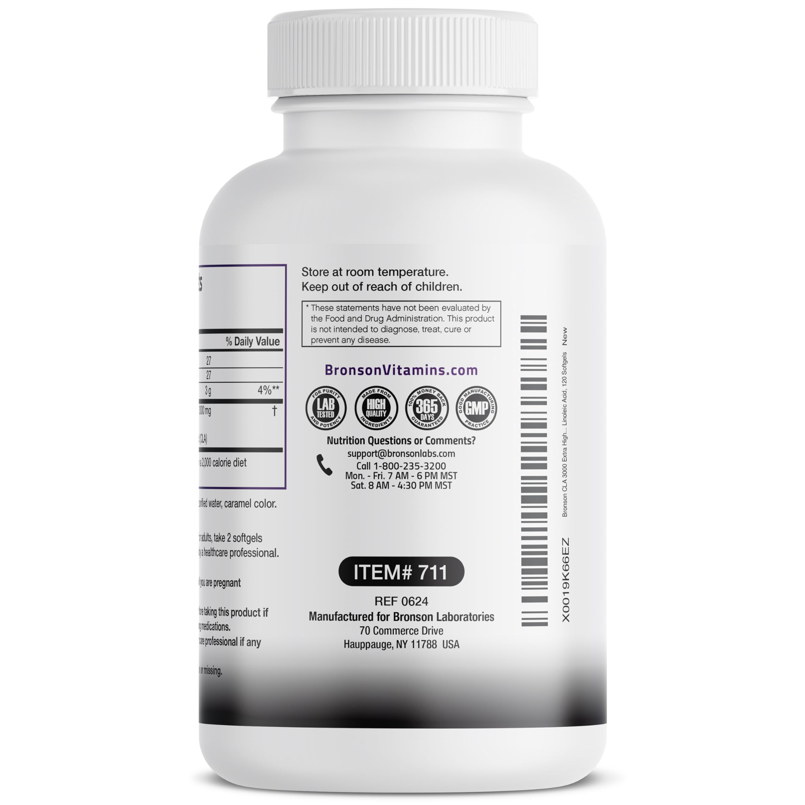 Bronson CLA 3000 Extra High Potency Supports Healthy Weight Management Lean Muscle Mass Non-Stimulating