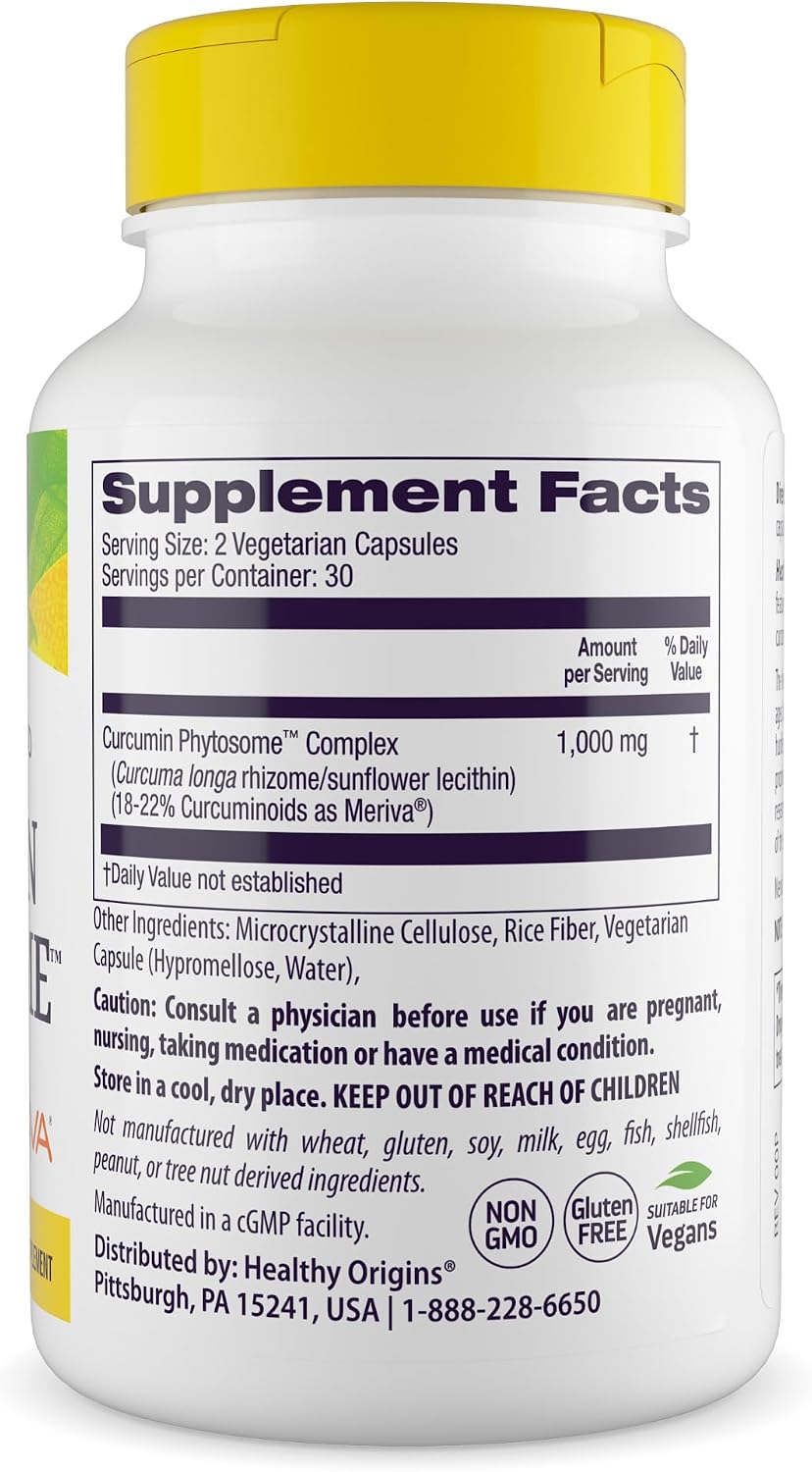 Healthy Origins Curcumin Phytosome Meriva-SF 500 mg, 60 Caps