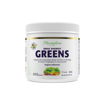 Paradise, ORAC Energy Greens Powder Extract, Super Antioxidants, Probiotics for Gut Health & Digestion, Vitamin C for Immunity, with Spirulina & Chlorella, Non-GMO, Gluten Free, 30 Servings Paradise HerbsBuy Supplements Australia
