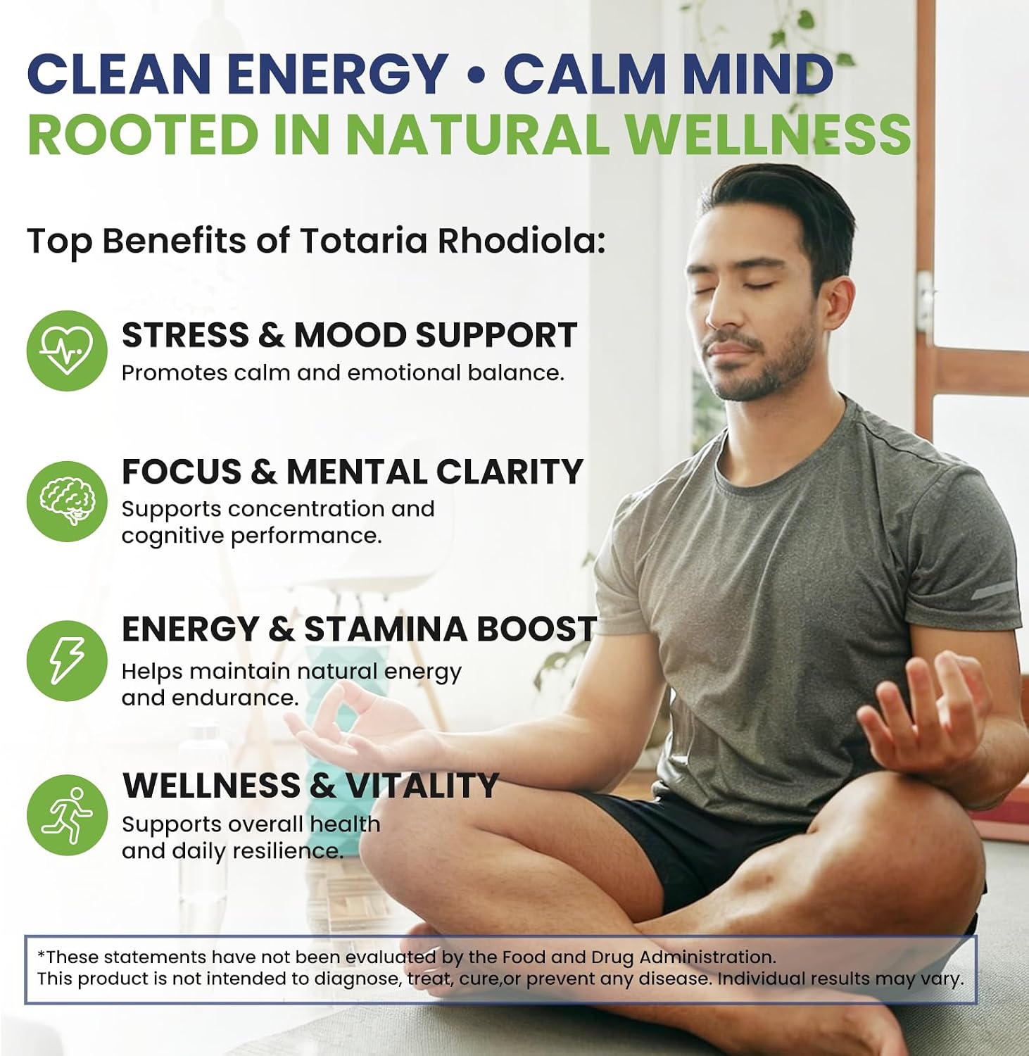 Totaria Rhodiola Rosea Supplement 600mg, 4 Month Supply, 3% Salidrosides 1% Rosavins, Vegan Golden Root Adaptogen Capsules, Rhodiola Rosea Extract Powder, for Stress, Mental Focus, Energy, 120 Counts
