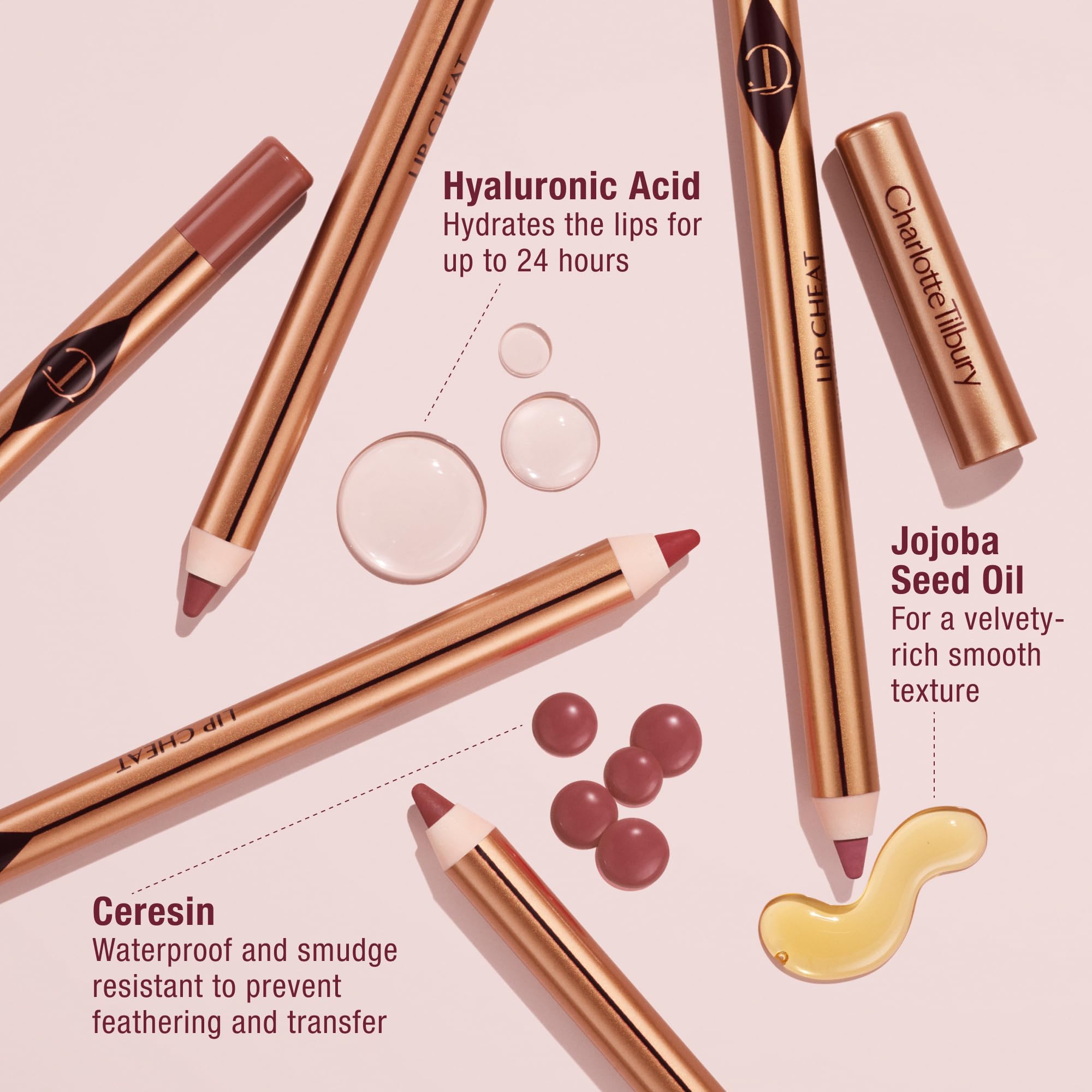 Charlotte Tilbury Lip Cheat Lip Liner Pencil - Gives Lips a Fuller-Looking, Defined Pout - Enriched with Jojoba Oil & Hyaluronic Acid - Waterproof, Smudge-Proof & Transfer-Proof - Pillow Talk Medium Charlotte TilburyBuy Supplements Australia