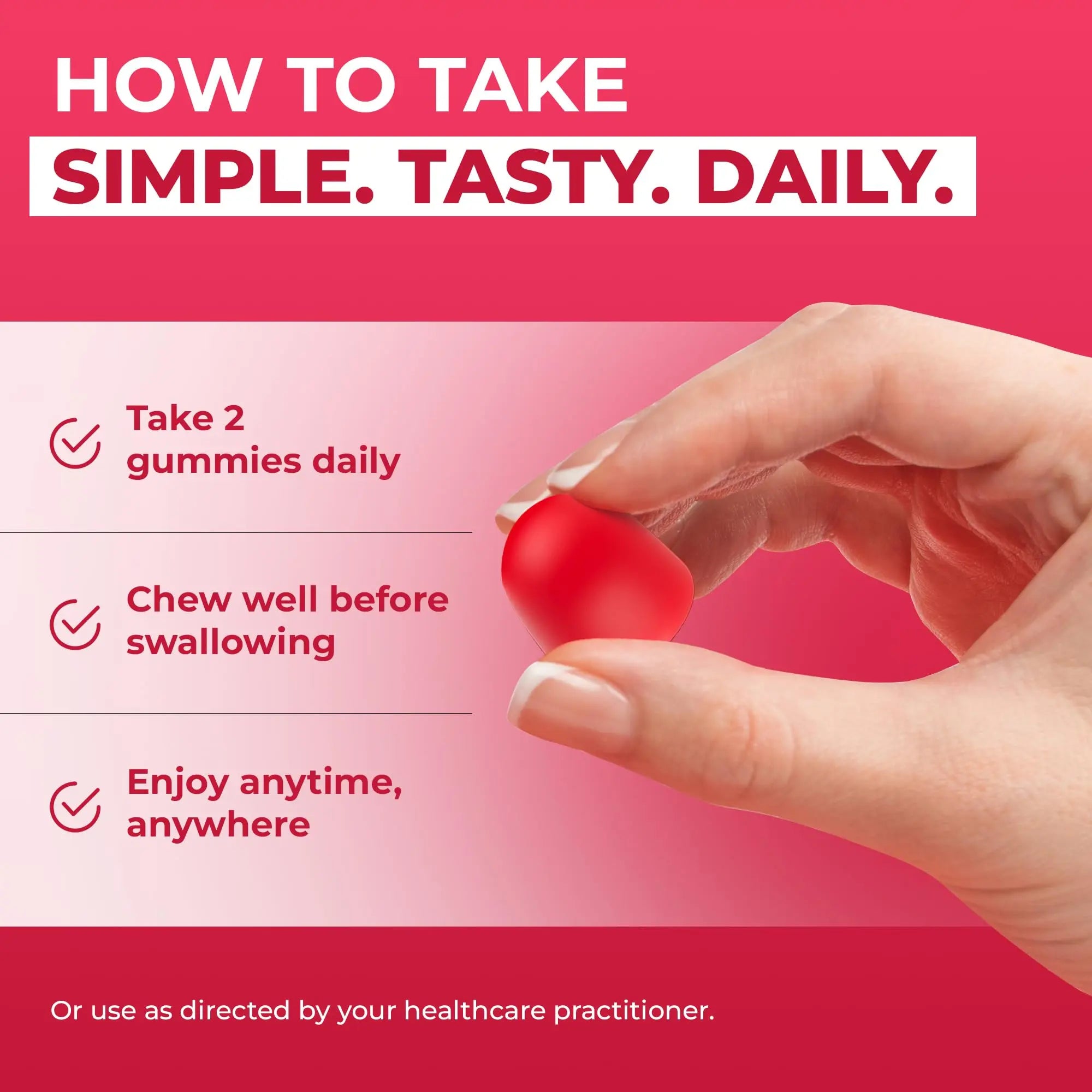 Ollyoo Multivitamin Gummies for Adults | Cherry & Strawberry Flavor | Great Source of Vitamin A & Essential Nutrients | Ollyoo