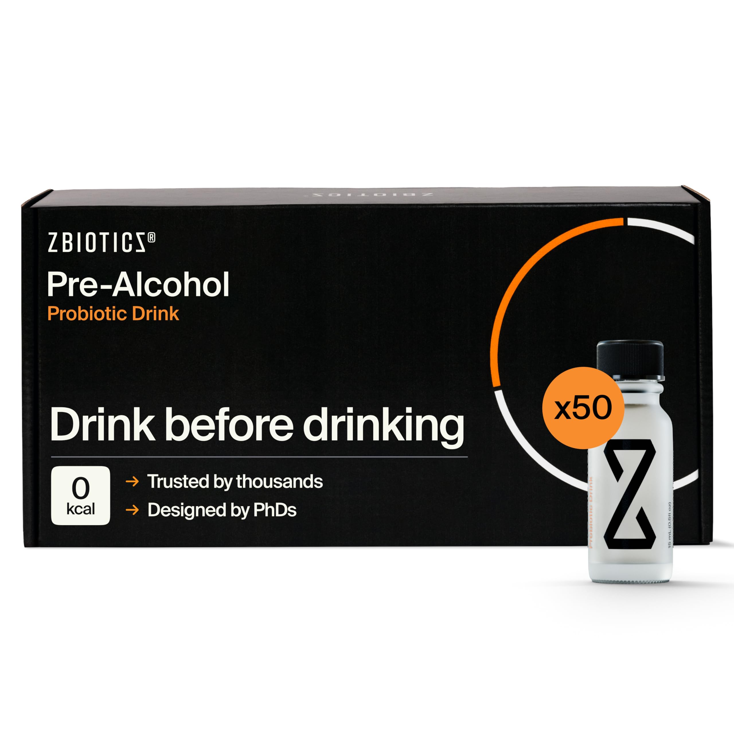 ZBiotics — Feel Better After Drinking, Wake Up Refreshed, Science-Backed, Patented Probiotic, Travel-Friendly, 3-Pack of 0.47 Fl Oz Bottles